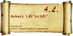 Ackert László névjegykártya