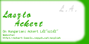 laszlo ackert business card